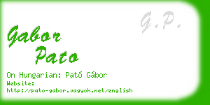 gabor pato business card