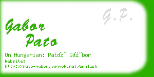 gabor pato business card